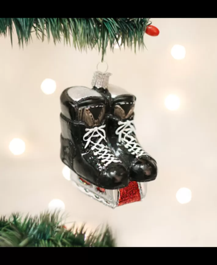 Hockey Skates, Mouth Blown Glass Ornament | Noel Eternel Best Sale