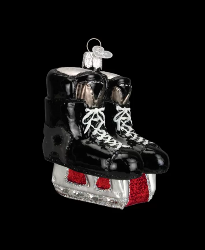 Hockey Skates, Mouth Blown Glass Ornament | Noel Eternel Best Sale