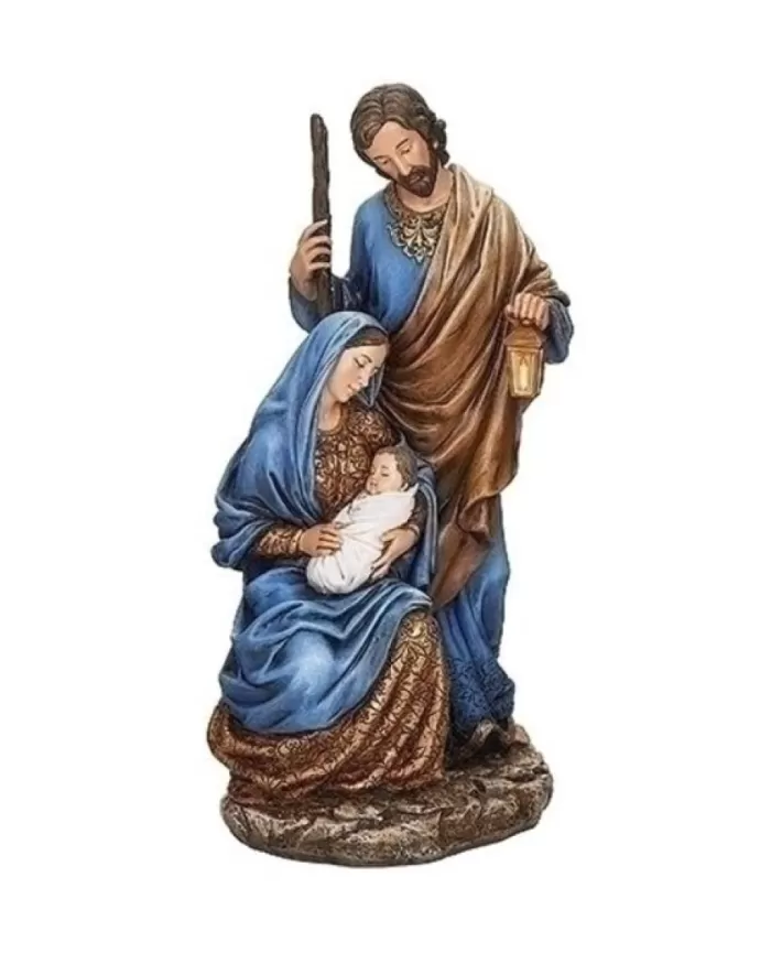 Holy Family Blue And Gold 10.5"H | Noel Eternel Best Sale