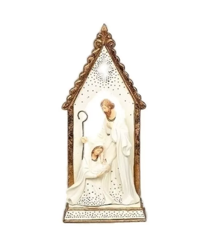 Holy Family Under Golden Arch 12.2"H | Noel Eternel Clearance