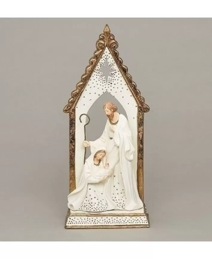 Holy Family Under Golden Arch 12.2"H | Noel Eternel Clearance