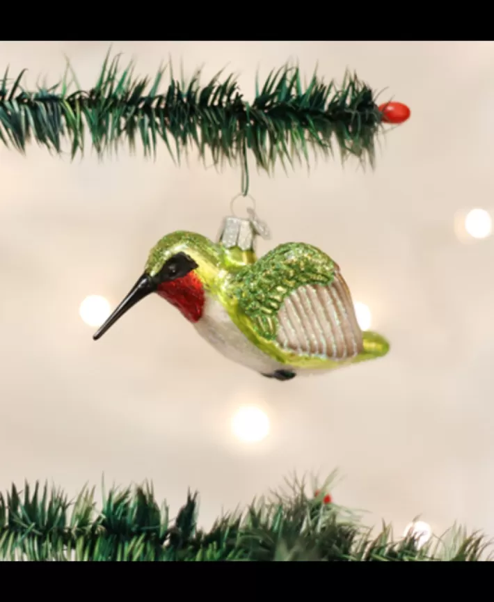 Hummingbird, Mouth Blown Glass Ornament | Noel Eternel Hot