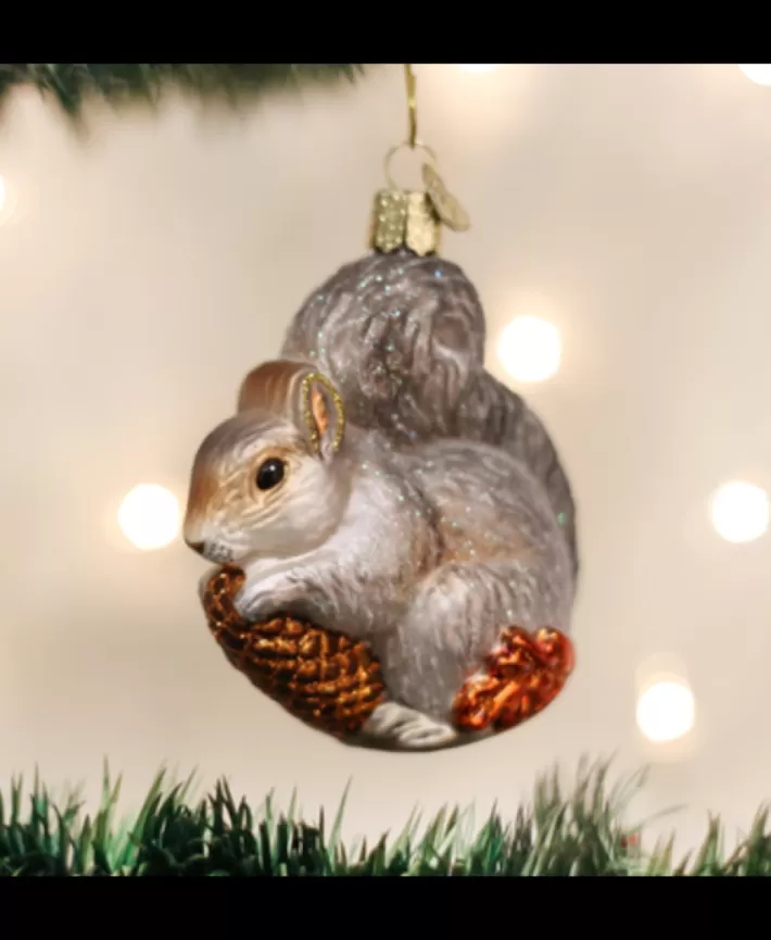 Hungry Squirrel, Mouth Blown Glass Ornament | Noel Eternel Store