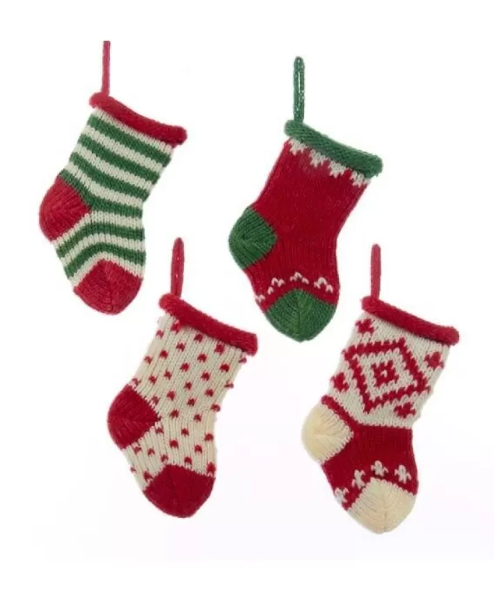 Knit Christmas Stockings 5 Inch , 4 Styles Available | Noel Eternel Cheap