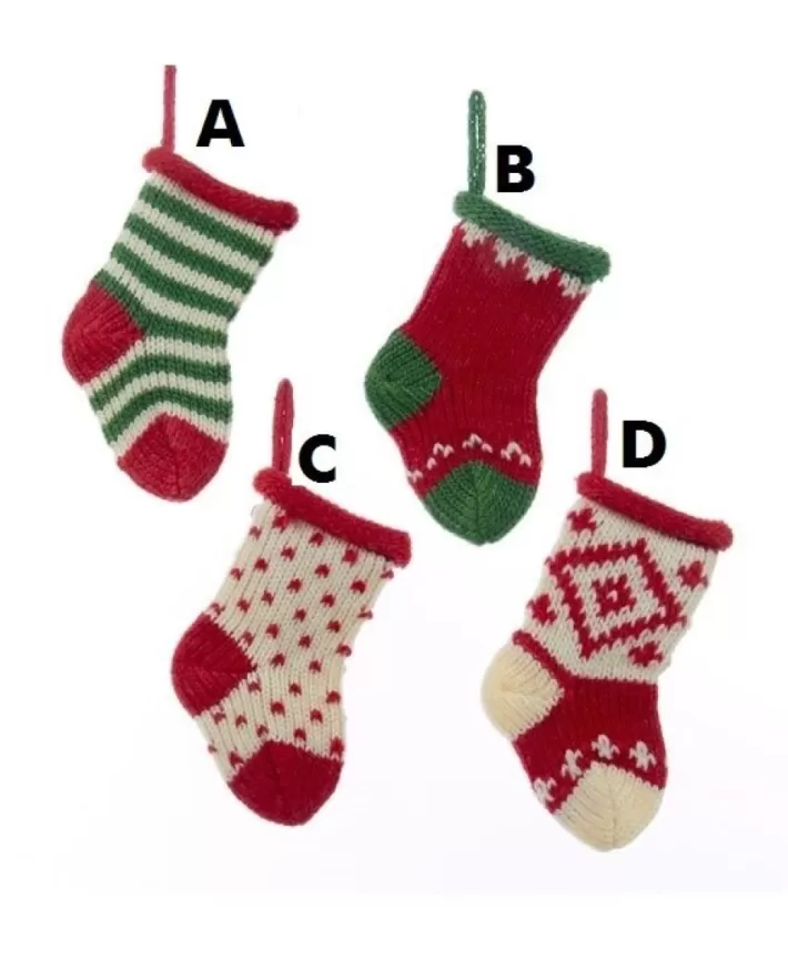 Knit Christmas Stockings 5 Inch , 4 Styles Available | Noel Eternel Cheap