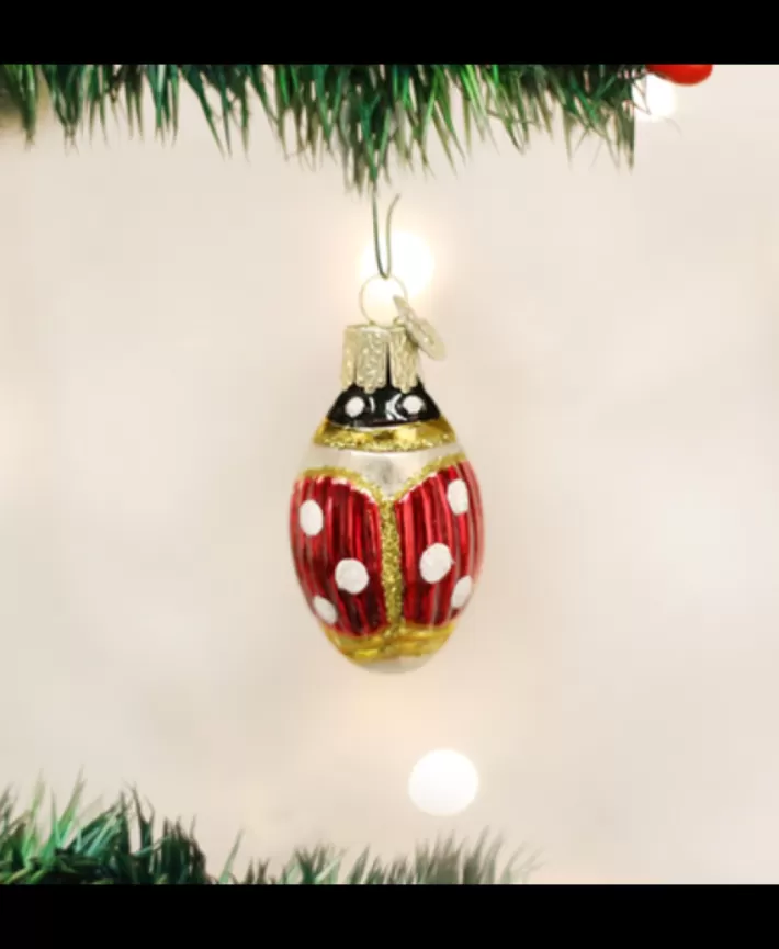 Lucky Ladybug , Mouth Blown Glass Ornament | Noel Eternel Discount