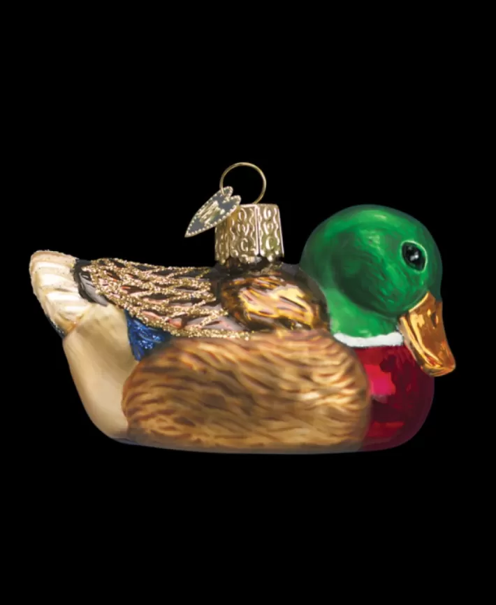 Mallard, Mouth Blown Glass Ornament | Noel Eternel New