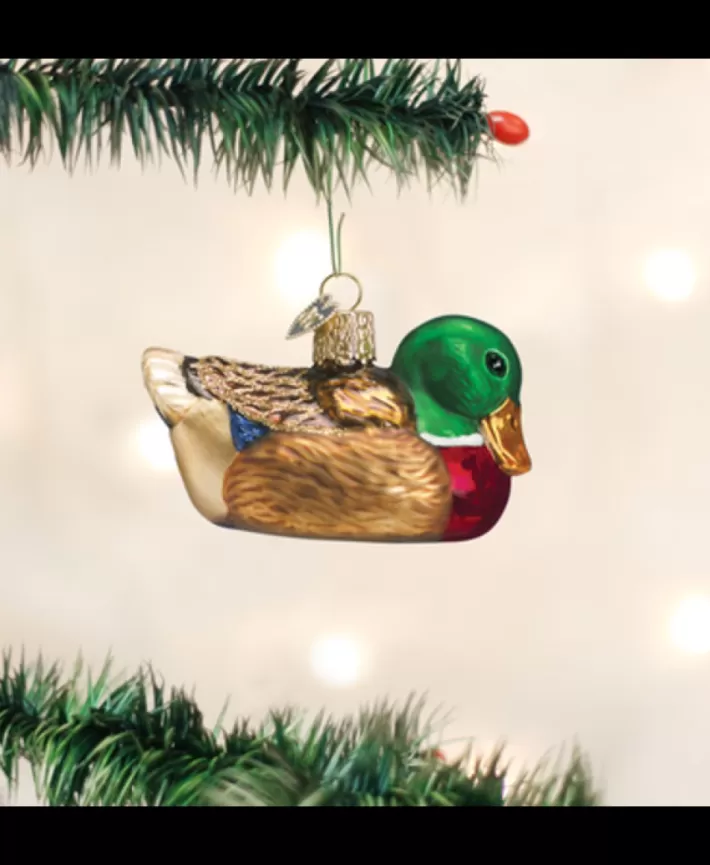 Mallard, Mouth Blown Glass Ornament | Noel Eternel New