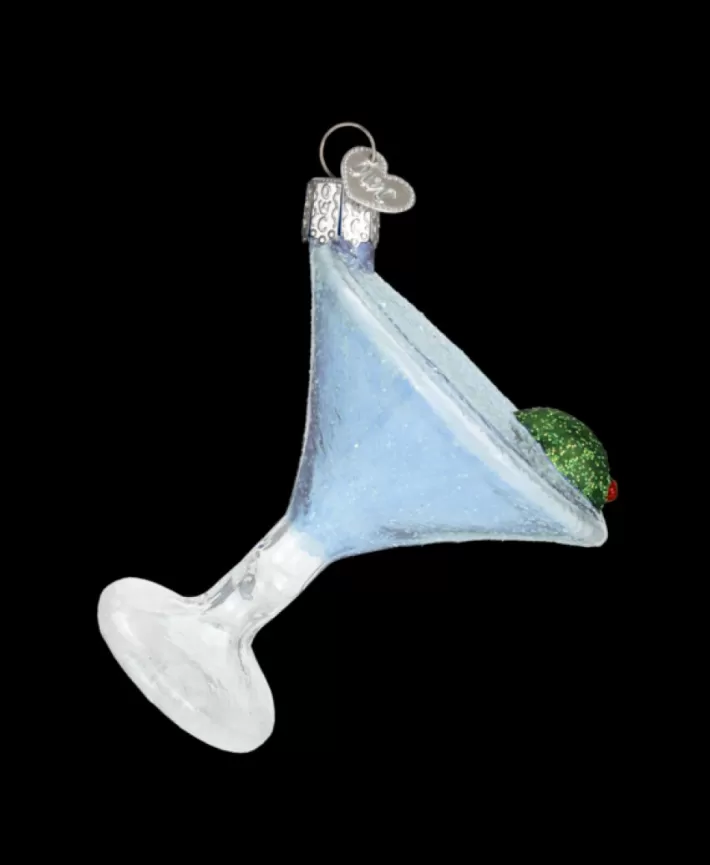 Martini Mouth Blown Glass Ornament | Noel Eternel Clearance