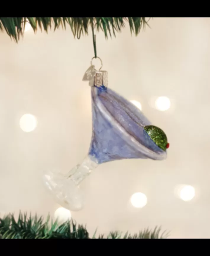 Martini Mouth Blown Glass Ornament | Noel Eternel Clearance