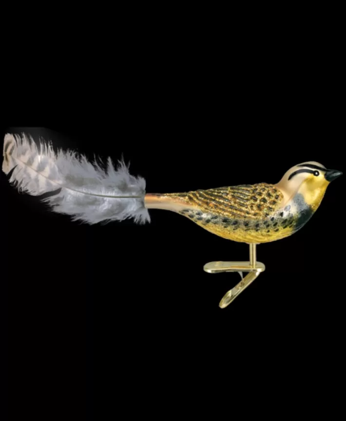 Meadowlark, Mouth Blown Glass Ornament | Noel Eternel Hot