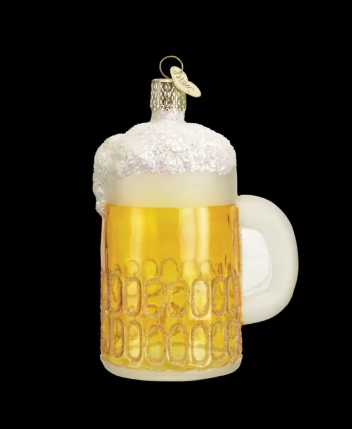 Mug Of Beer, Mouth Blown Glass Ornament | Noel Eternel Outlet