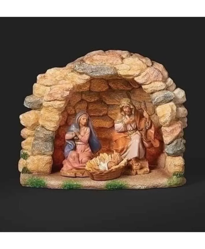 Nativite Grotte Lumineux Ens.3 Figurines 5" | Noel Eternel Online