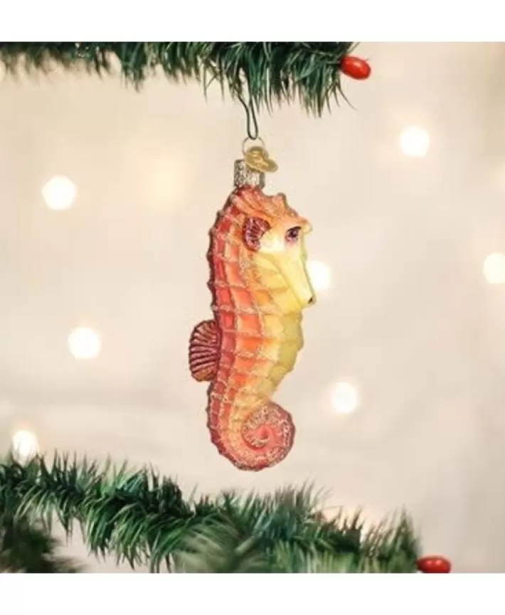 Orange Sea Horse Ornament | Noel Eternel Fashion