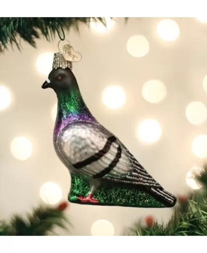 Pigeon, Mouth Blown Glass Ornament | Noel Eternel Online