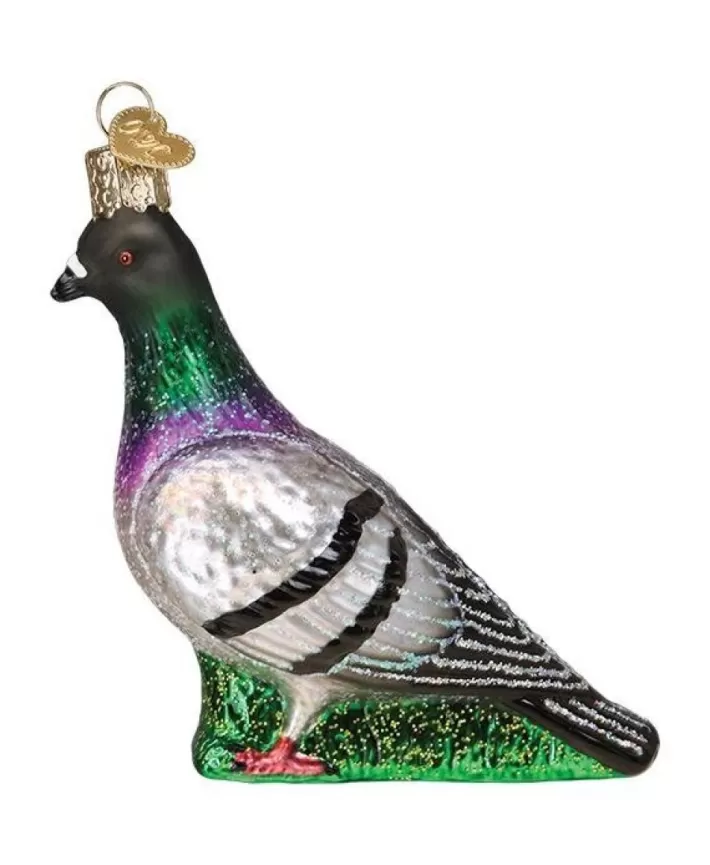 Pigeon, Mouth Blown Glass Ornament | Noel Eternel Online