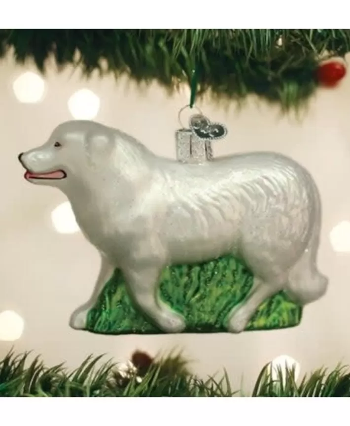 Pyrenean Mountain Dog Glass Ornament | Noel Eternel Clearance