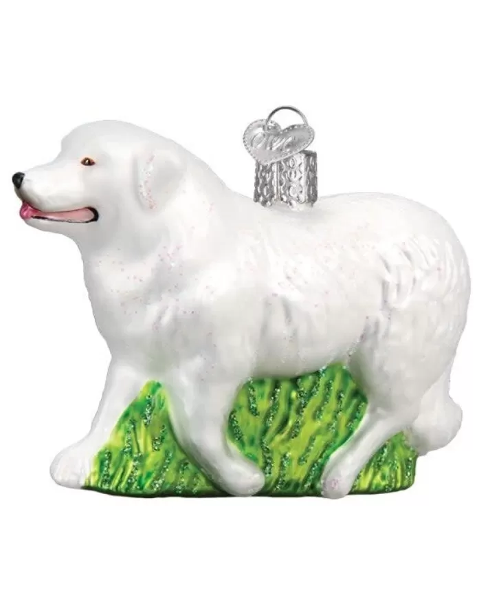 Pyrenean Mountain Dog Glass Ornament | Noel Eternel Clearance