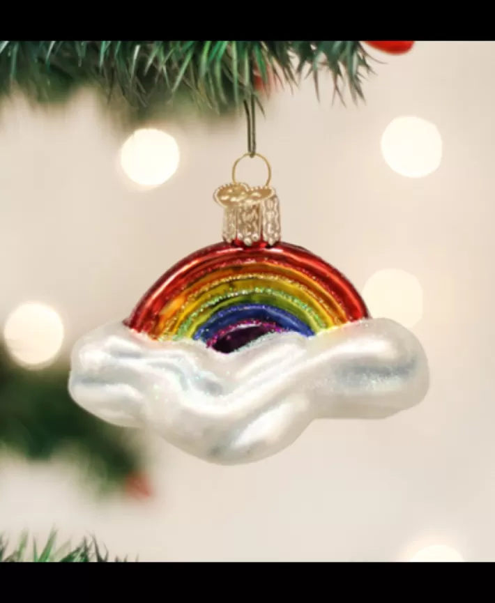 Rainbow Mouth Blown Glass Ornament | Noel Eternel New