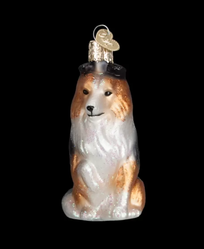 Sheltie, Mouth Blown Glass Ornament | Noel Eternel Sale