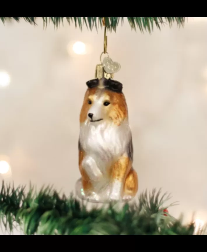 Sheltie, Mouth Blown Glass Ornament | Noel Eternel Sale