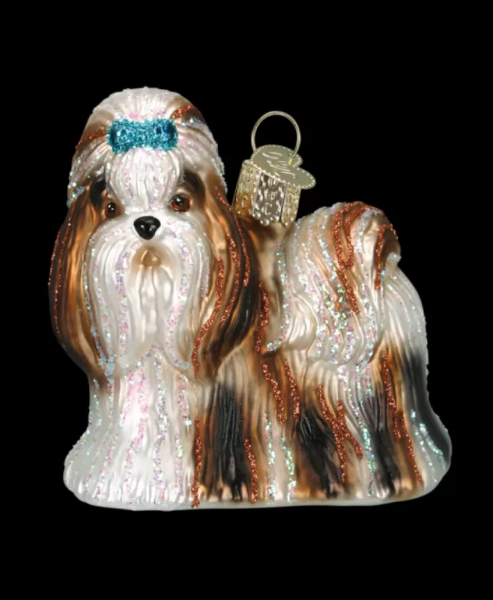 Shih Tzu, Mouth Blown Glass Ornament | Noel Eternel Cheap