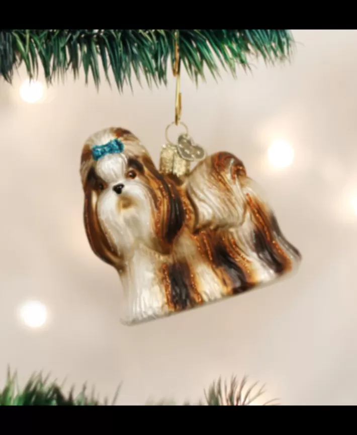 Shih Tzu, Mouth Blown Glass Ornament | Noel Eternel Cheap