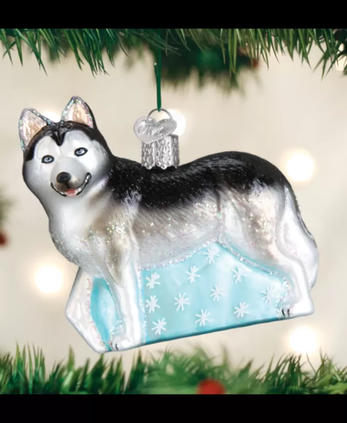 Siberian Husky, Mouth Blown Glass Ornament | Noel Eternel Best Sale