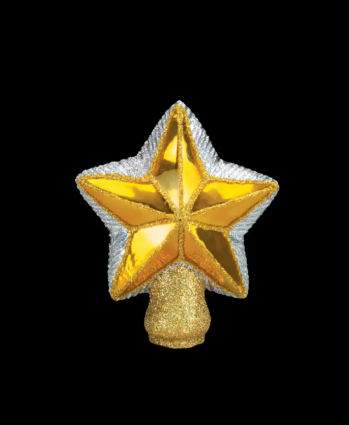 Small Star Tree Topper, Mouth Blown Glass Ornament | Noel Eternel Fashion