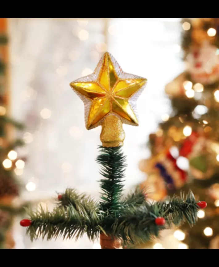 Small Star Tree Topper, Mouth Blown Glass Ornament | Noel Eternel Fashion