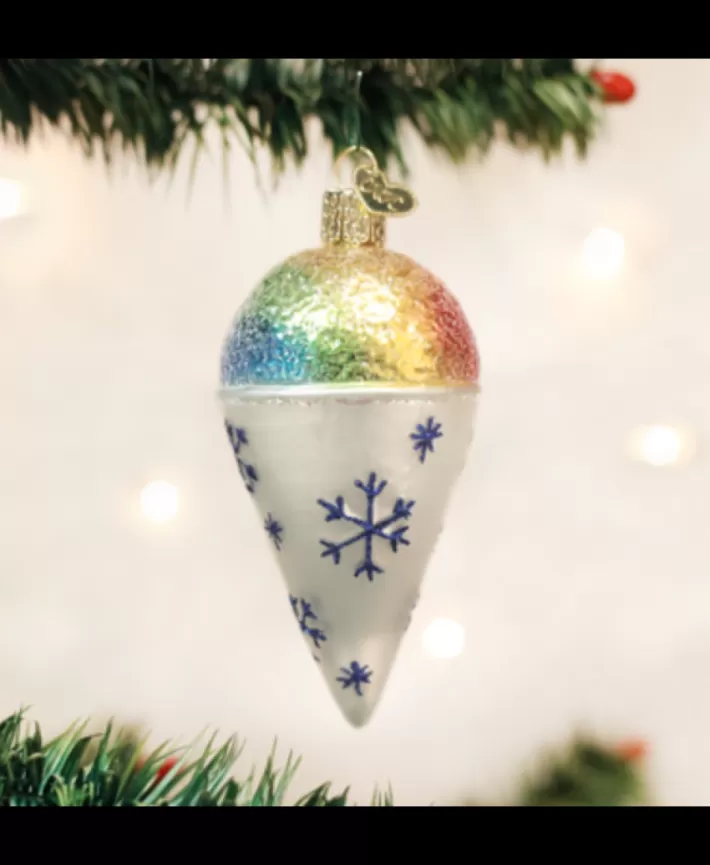 Snow Cone Mouth Blown Glass Ornament | Noel Eternel Outlet