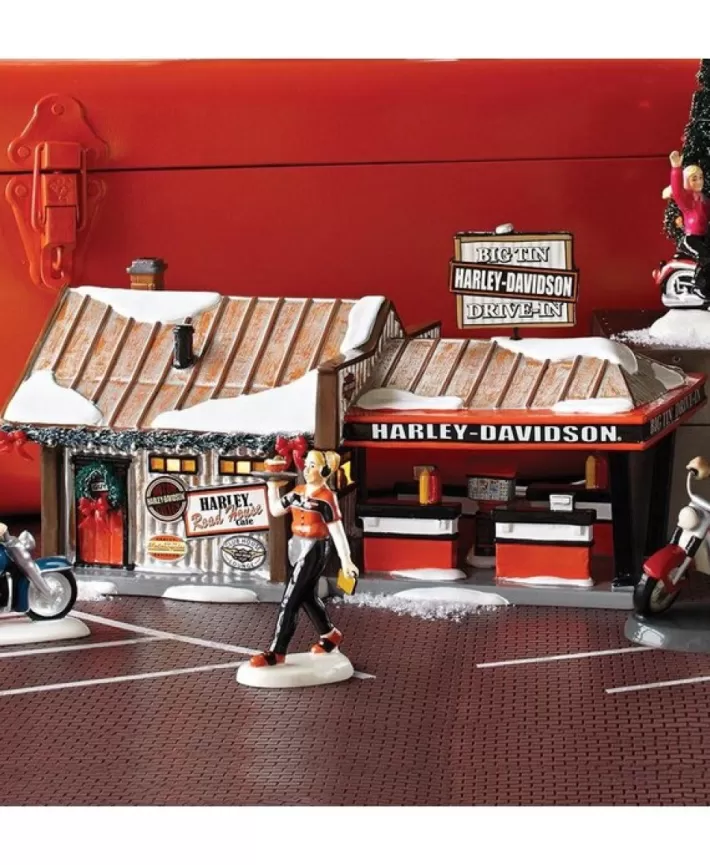 Snow Village Harley Big Tin Drive-In | Noel Eternel Cheap