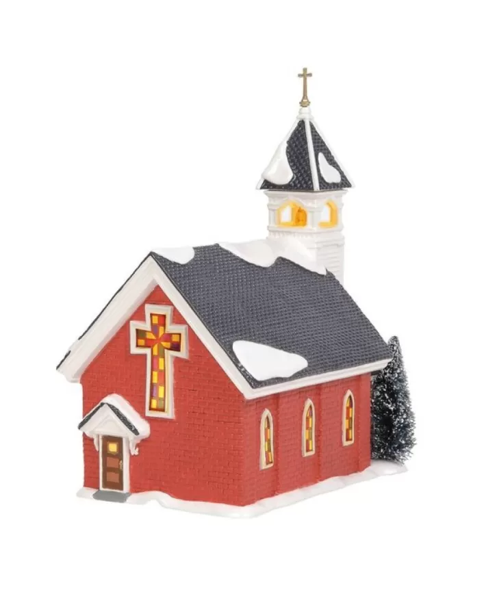 Snow Village Mount Olive Church | Noel Eternel Outlet