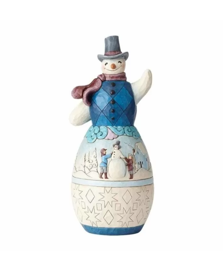 Snowman With Winterscene - Jim Shore Heartwood Creek | Noel Eternel Clearance