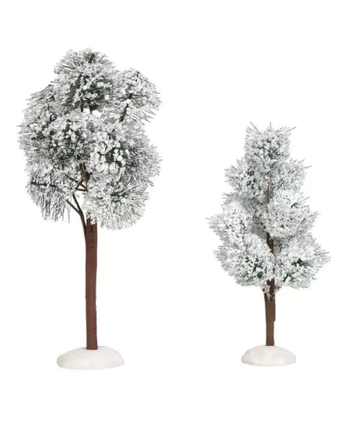 Snowy Jack Pine Trees - Village Accessories | Noel Eternel Fashion