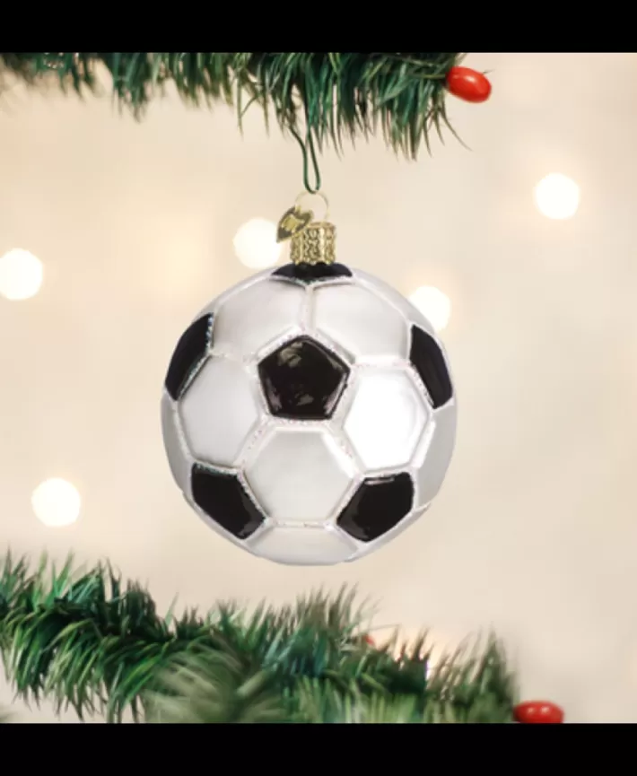 Soccer Ball, Mouth Blown Glass Ornament | Noel Eternel Fashion