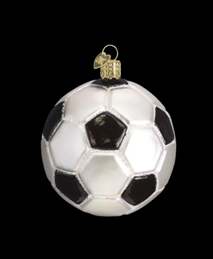 Soccer Ball, Mouth Blown Glass Ornament | Noel Eternel Fashion