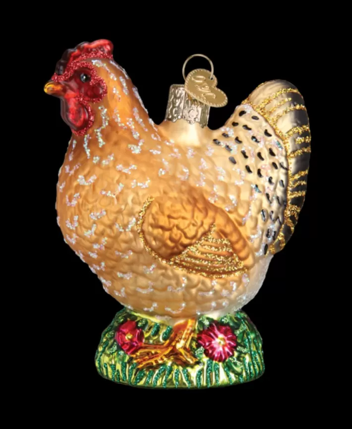 Spring Chicken, Mouth Blown Glass Ornament | Noel Eternel Flash Sale