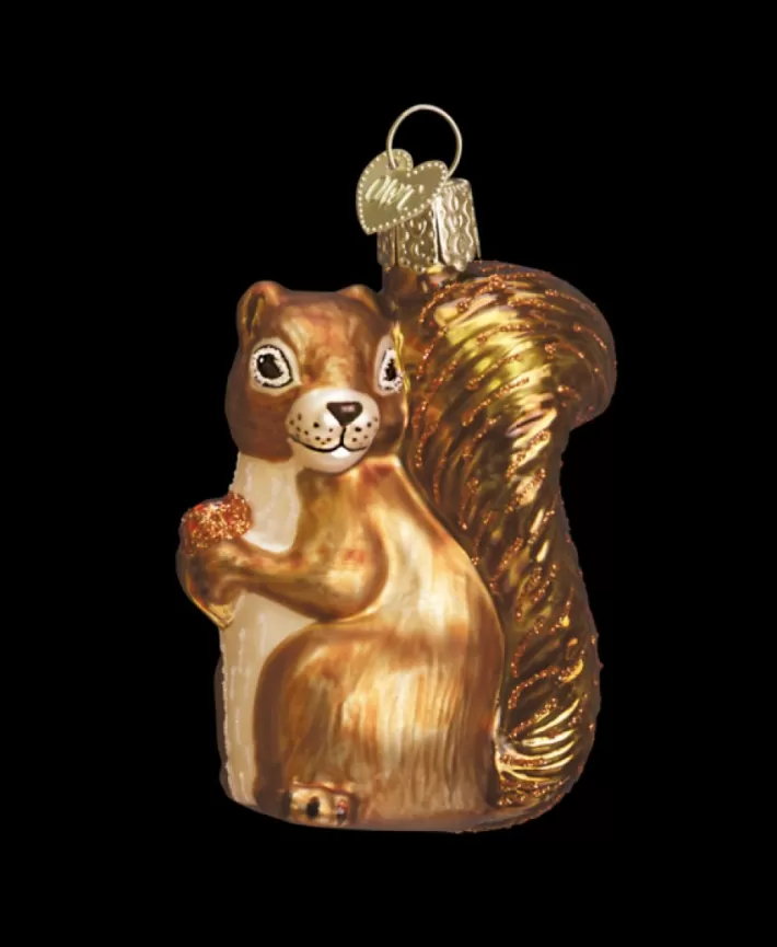 Squirrel, Mouth Blown Glass Ornament | Noel Eternel Discount