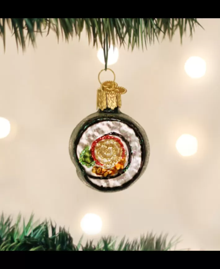 Sushi Roll, Mouth Blown Glass Ornament | Noel Eternel Clearance