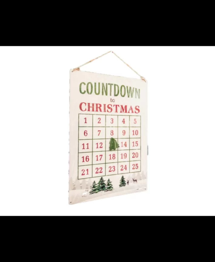 Tin Metal Advent Calendar Christmas Countdown 23.5" Tall | Noel Eternel Cheap