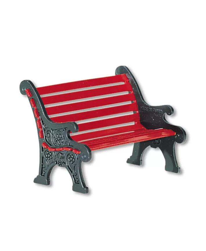 Village Red Wrought Iron Park Benchs 56.56445 Dept56 | Noel Eternel Discount