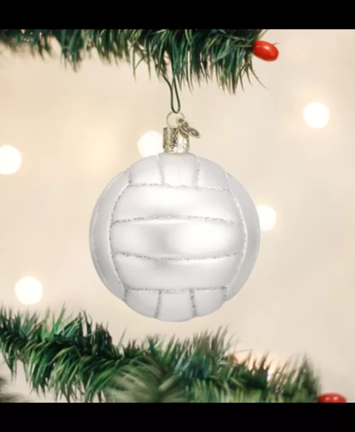 Volleyball, Mouth Blown Glass Ornament | Noel Eternel Outlet