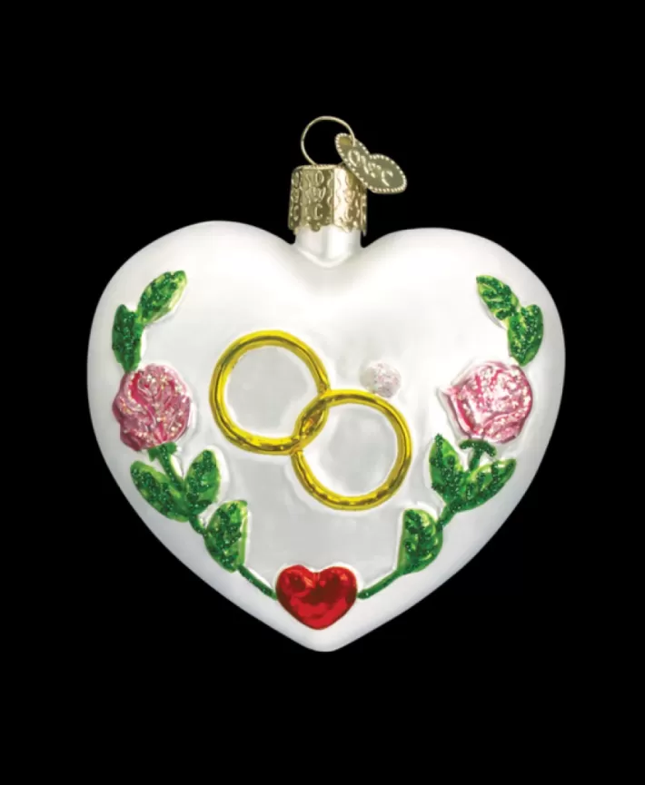 Wedding Heart, Mouth Blown Glass Ornament | Noel Eternel New