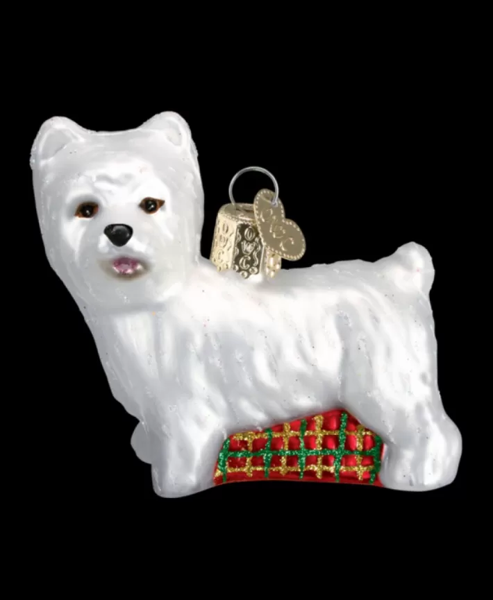 Westie Dog. Mouth Blown Glass Ornament | Noel Eternel New