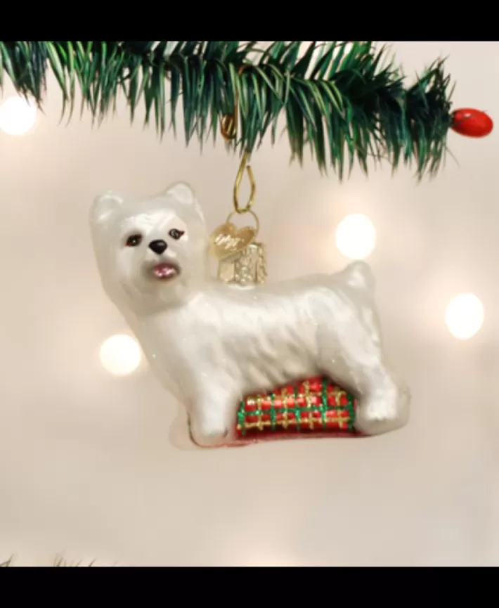 Westie Dog. Mouth Blown Glass Ornament | Noel Eternel New