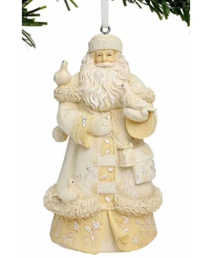 White Santa With Doves Orn, Heart Of Christmas | Noel Eternel Discount