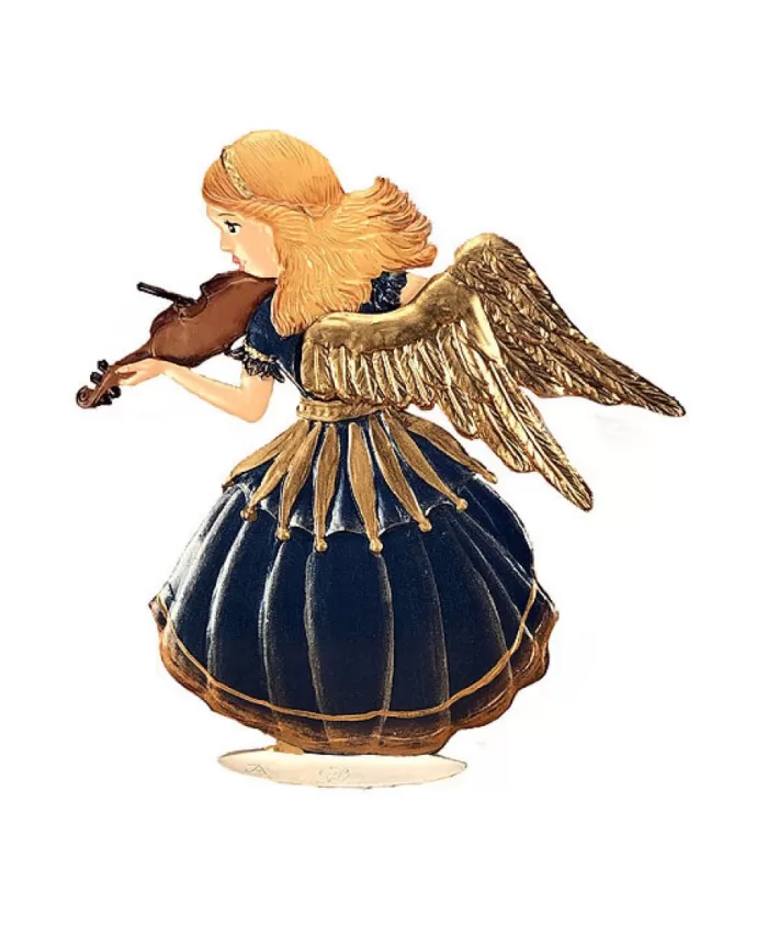 Wilhelm Schweizer Angel Violinist Bavarian Pewter 3.5"H | Noel Eternel Cheap