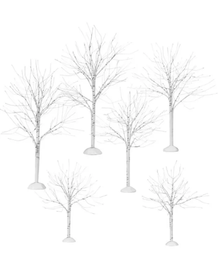 Winter Birch Tree Set Of 6 By Enesco | Noel Eternel Store