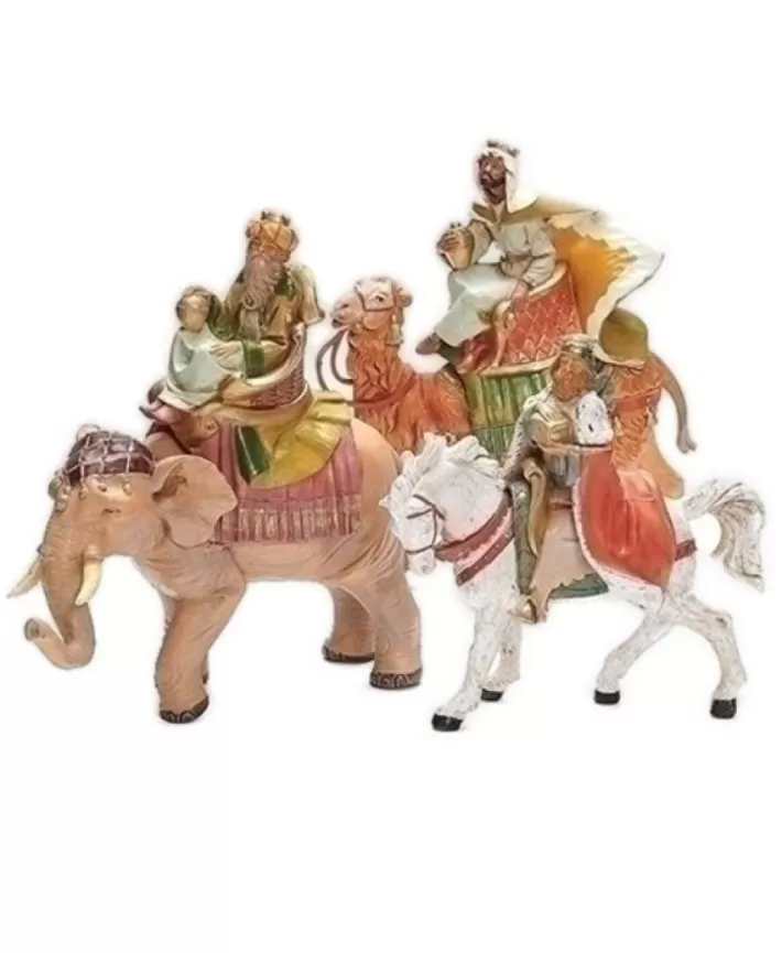 Wisemen On Animals Rich Set Fontanini 5'' Nativity | Noel Eternel Cheap